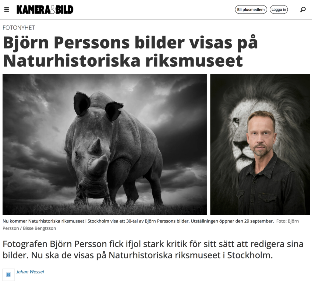 Björn Persson In magazine article Kamera & Bild